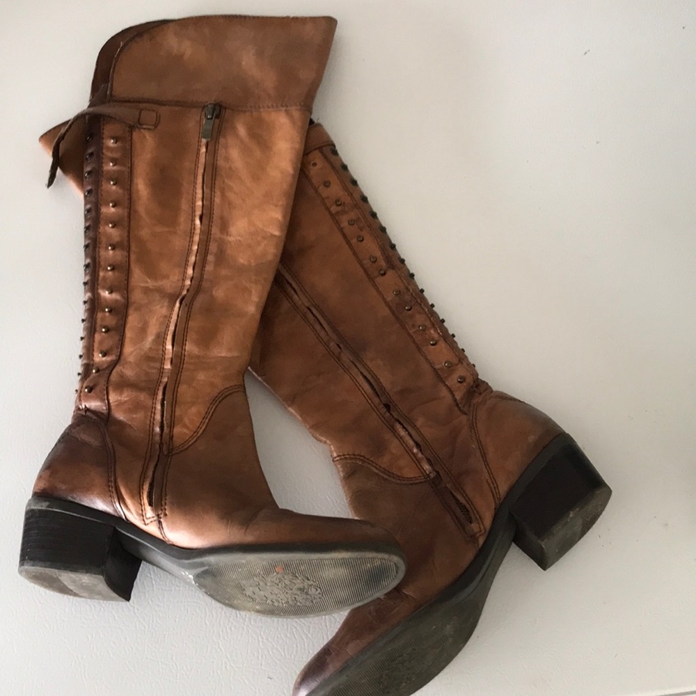 Knee high Vince Camuto brown leather boots